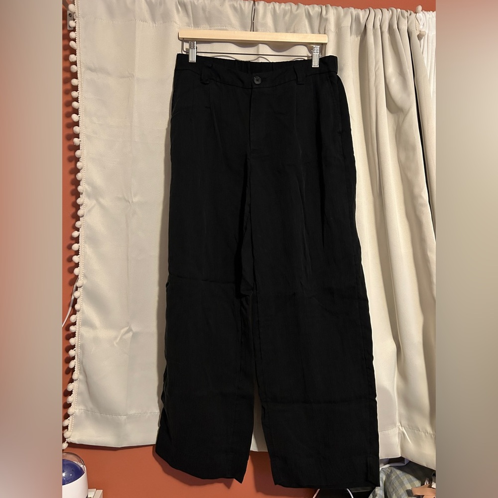 Ann Taylor Black Wide-Leg Trousers